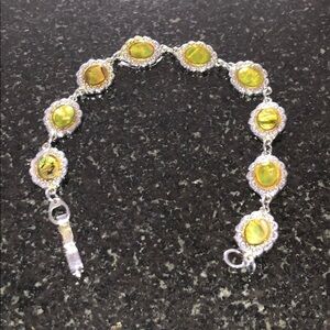 Pretty silver/green bracelet.